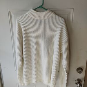 Russ Cream Ribbed Turtleneck Sweater